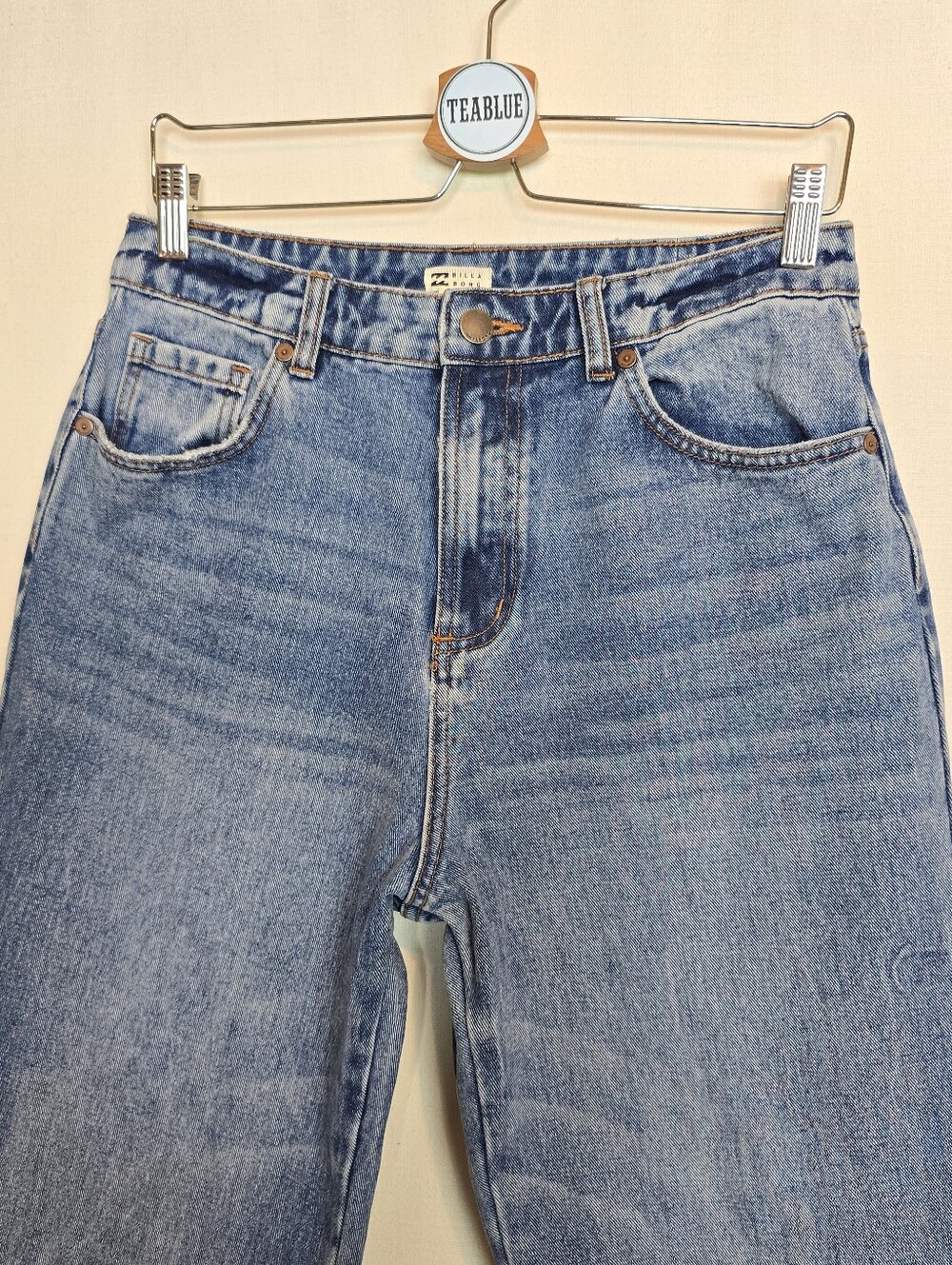 Billabong Aaliyah Baggy Denim Jean In Alda Blue 30 - Picture 9 of 14